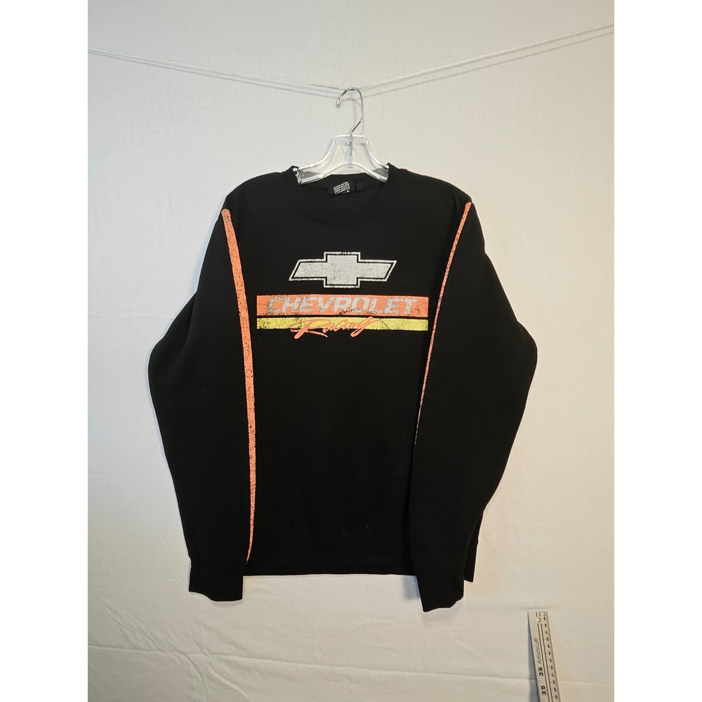Chemistry Chevrolet Racing Sweatshirt Mens Medium Black Graphic Pullover 3168